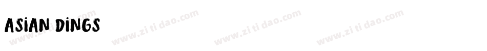 asian dings字体转换